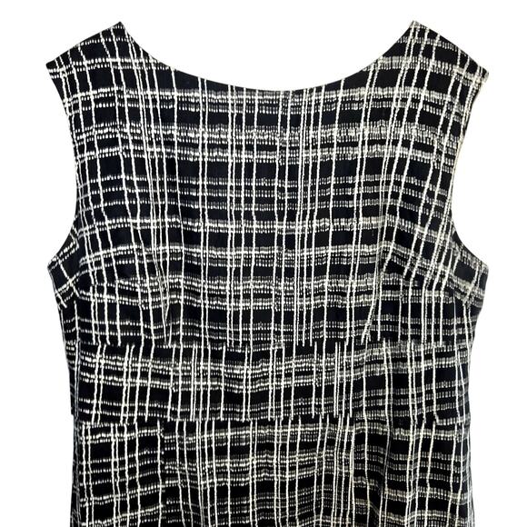 Meroma Large Black Checked Women's Sleeveless Dress Miss Size 14 16 XL Extra - Picture 1 of 6